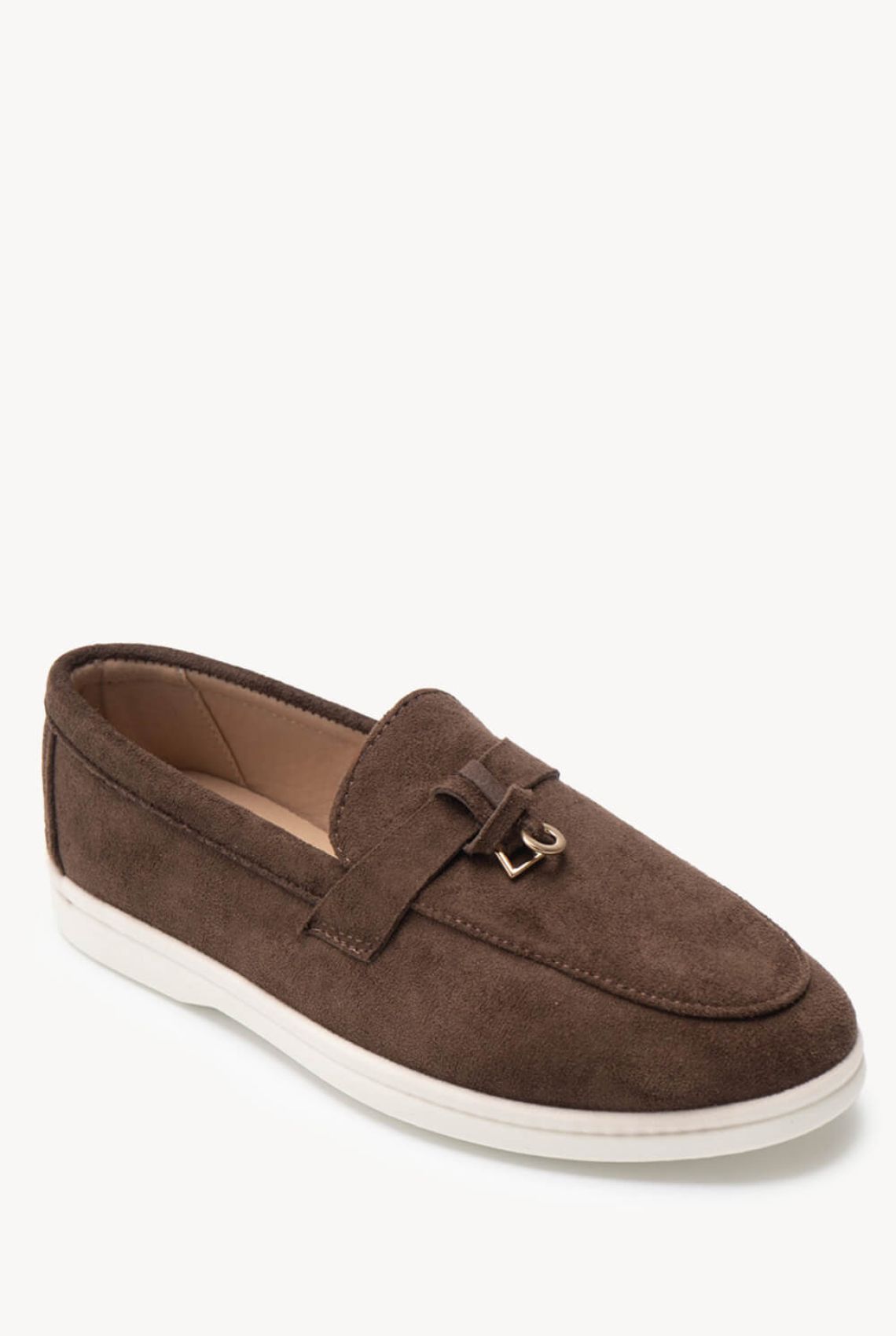 Καφέ Μαλακά Suede Loafers με Ελαφριά Σόλα