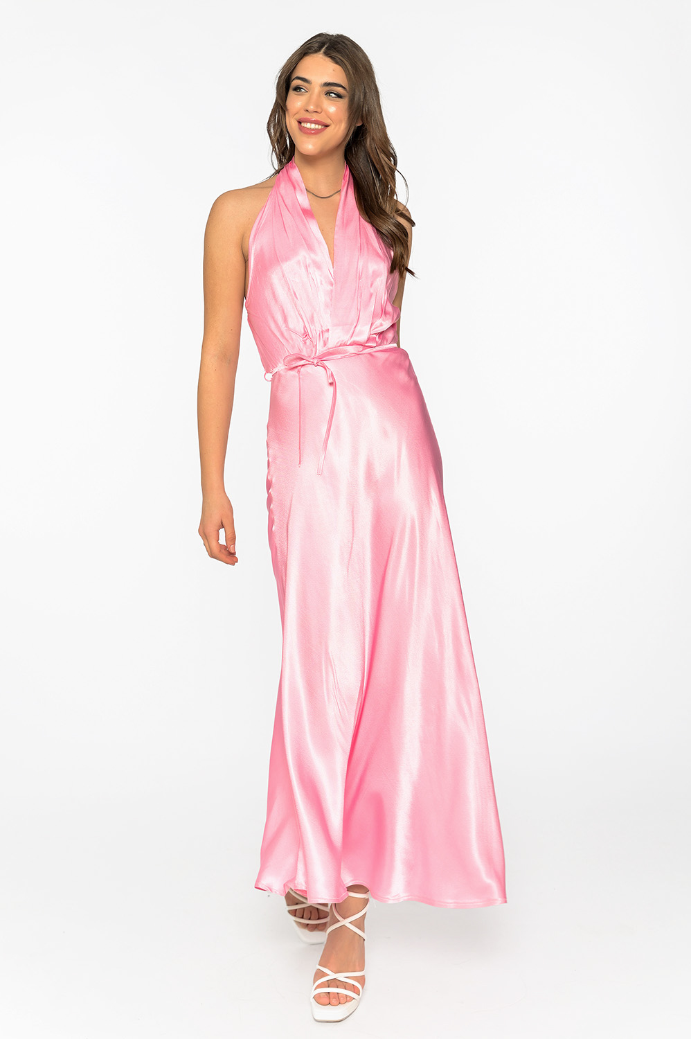 Ροζ Maxi Εξώπλατο Φόρεμα